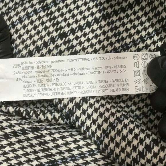 Zara Monochrome Checkered Pencil Skirt - Picture 4 of 5